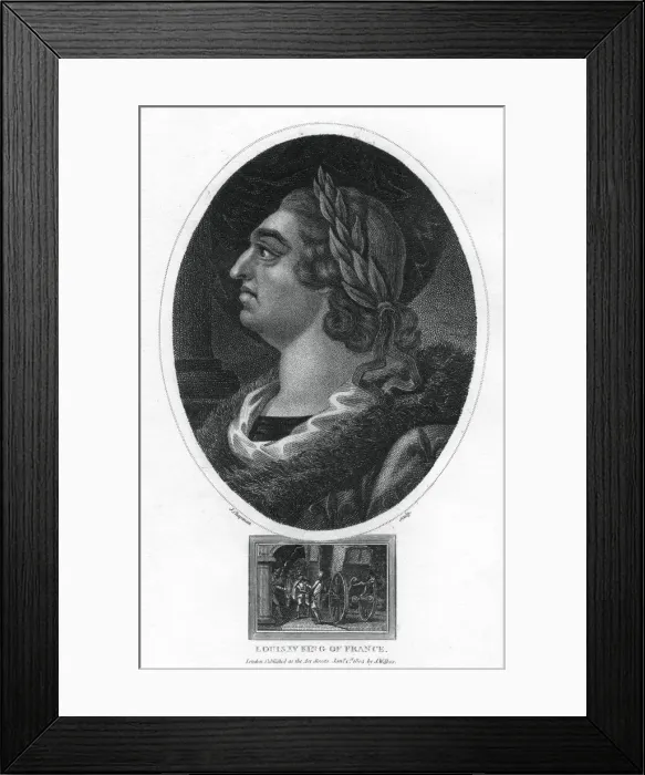 Framed Print : Louis XV, King of France, (1805). Artist: J Chapman Framed Print : Louis XV, King of France, (1805). Artist: J Chapman