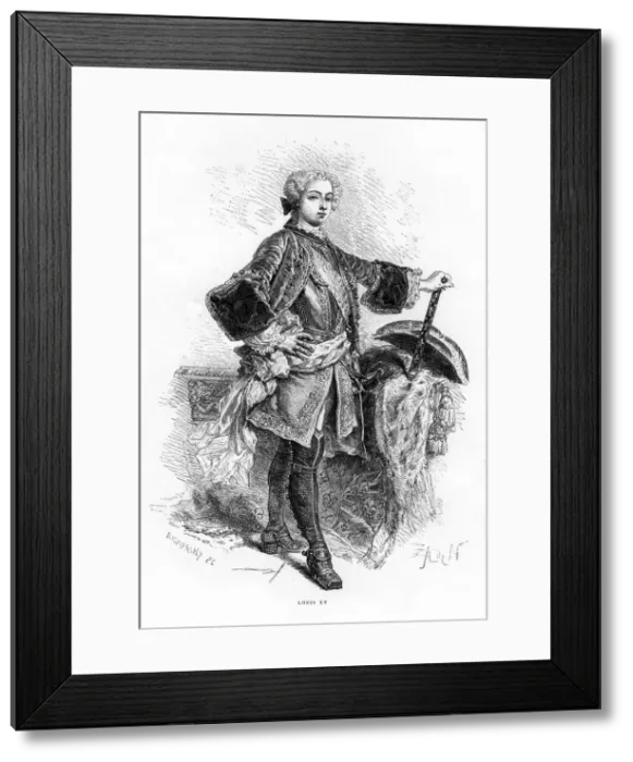 Framed Print : Louis XV, King of France. Artist: Hildibrand Framed Print : Louis XV, King of France. Artist: Hildibrand