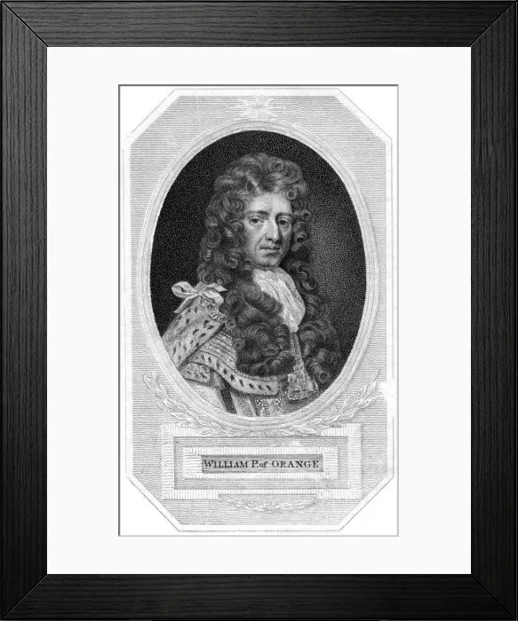 Framed Print : William III of Orange, King of England, Scotland and Ireland, (1813). Artist: AW Warren