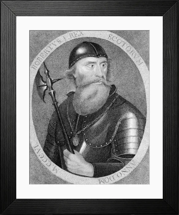 Framed Print : Robert I, commonly Robert the Bruce, King of Scotland, (1797). Artist: E Harding Framed Print : Robert I, commonly Robert the Bruce, King of Scotland, (1797). Artist: E Harding