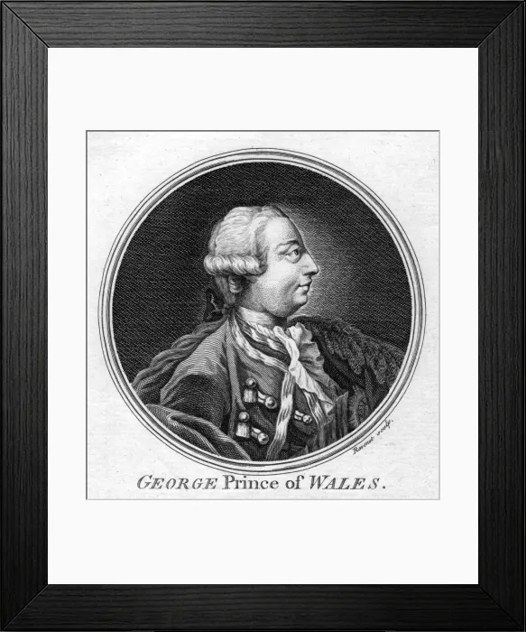 Framed Print : George, Prince of Wales. Artist: Ravenet Framed Print : George, Prince of Wales. Artist: Ravenet