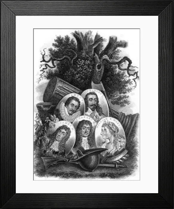 Framed Print : Kings of England. Artist: M Page Framed Print : Kings of England. Artist: M Page