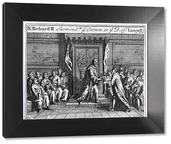 Richard II of England surrenders his crown, 1399