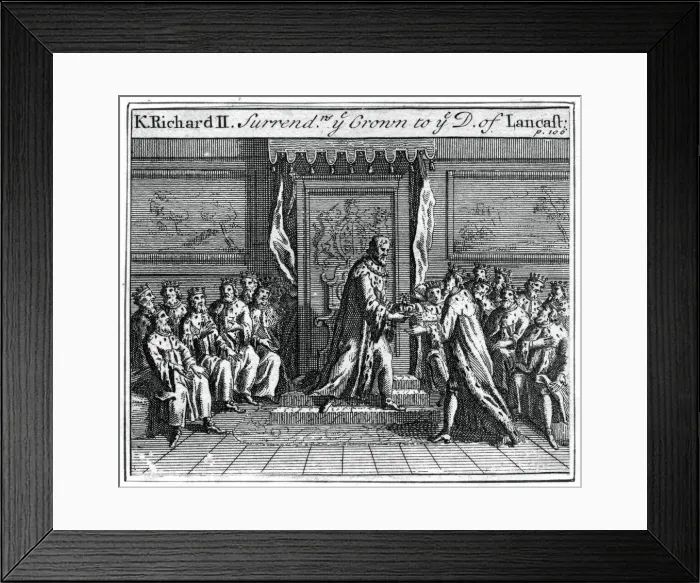 Framed Print : Richard II of England surrenders his crown, 1399 Framed Print : Richard II of England surrenders his crown, 1399