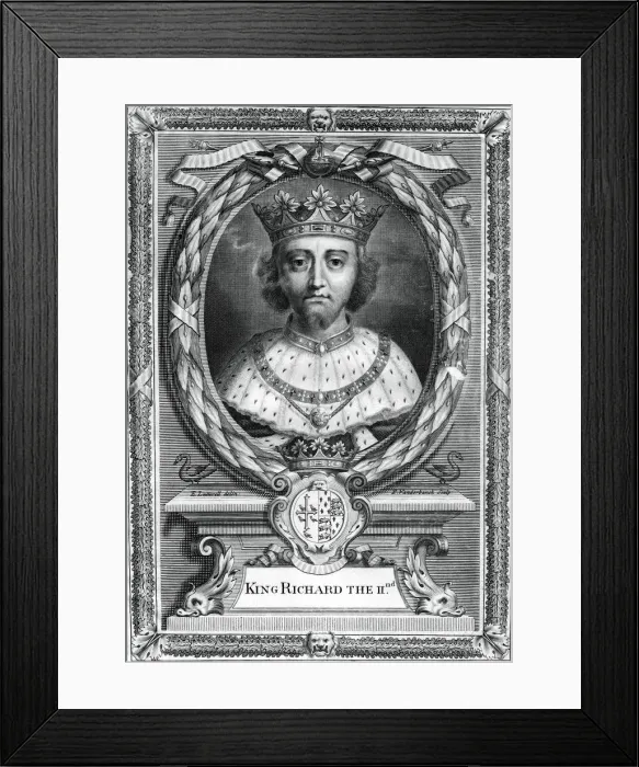 Framed Print : Richard II, King of England. Artist: P Vanderbanck Framed Print : Richard II, King of England. Artist: P Vanderbanck