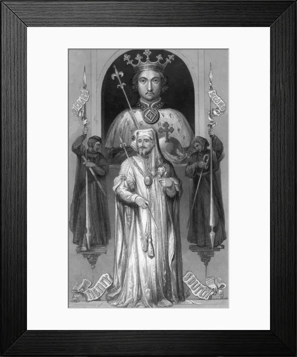Framed Print : Richard II and Henry IV, Kings of England. Artist: TA Prior Framed Print : Richard II and Henry IV, Kings of England. Artist: TA Prior