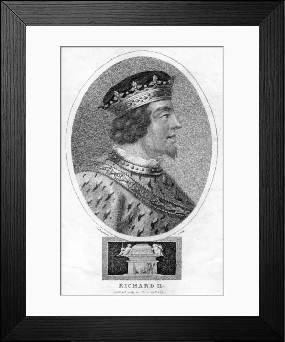 Framed Print : Richard II, King of England, (1799). Artist: J Chapman Framed Print : Richard II, King of England, (1799). Artist: J Chapman