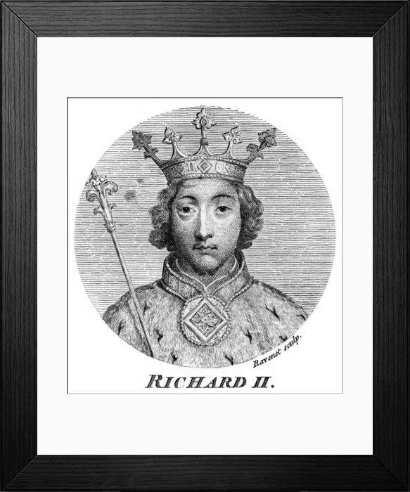 Framed Print : Richard II, King of England. Artist: Ravenet Framed Print : Richard II, King of England. Artist: Ravenet