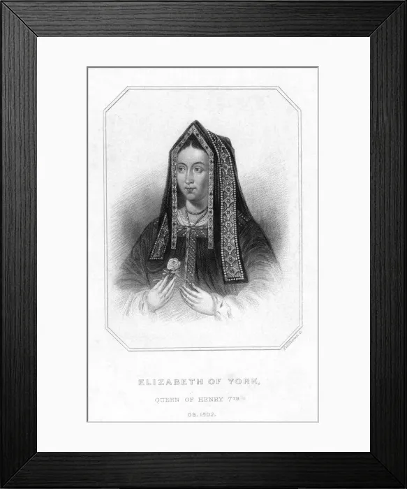 Framed Print : Elizabeth of York, Queen Consort of King Henry VII