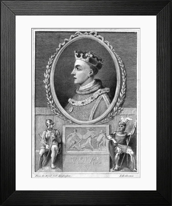 Framed Print : Henry V, King of England, (1788). Artist: IK Sherwin Framed Print : Henry V, King of England, (1788). Artist: IK Sherwin