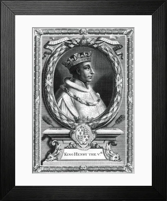 Framed Print : Henry V, King of England. Artist: P Vanderbanck Framed Print : Henry V, King of England. Artist: P Vanderbanck