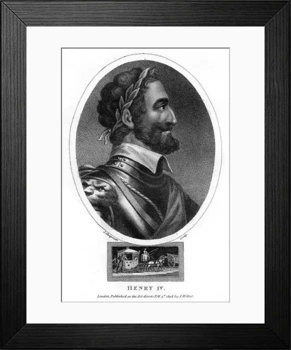Framed Print : Henry IV, King of France, (1805). Artist: J Chapman Framed Print : Henry IV, King of France, (1805). Artist: J Chapman