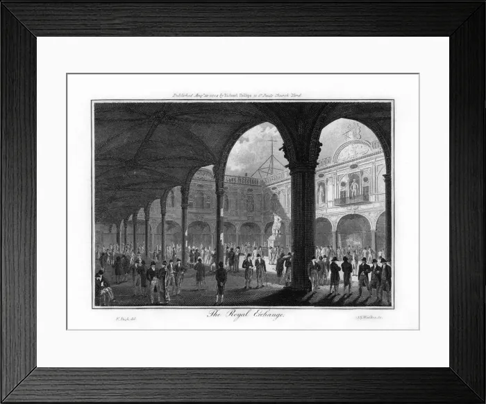 Framed Print : The Royal Exchange, London, 1804. Artist: Walker Framed Print : The Royal Exchange, London, 1804. Artist: Walker