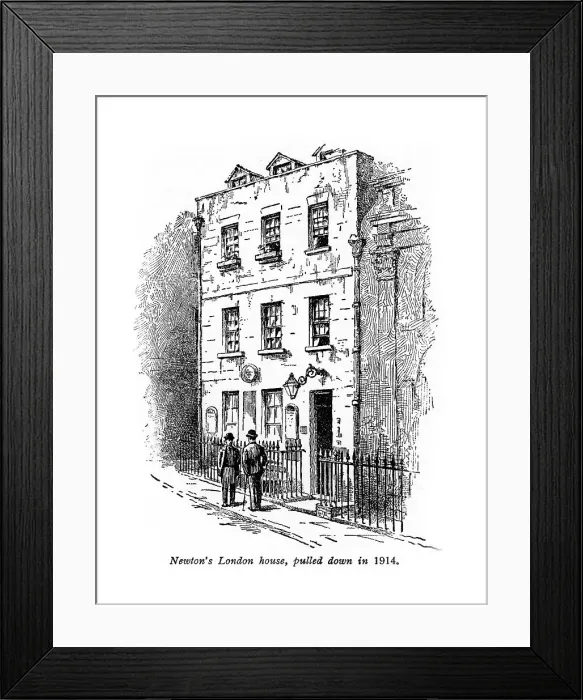 Framed Print : Sir Isaac Newtons house, London, (20th century) Framed Print : Sir Isaac Newtons house, London, (20th century)