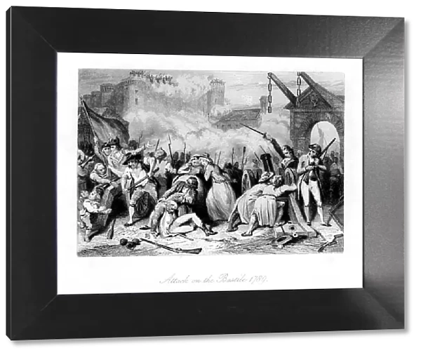 Attack on the Bastille, 1789, (1845)