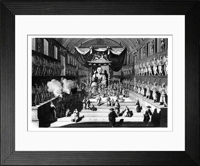 Framed Print : The Temple of Ten Thousand Idols in Japan, 1884. Artist: A Thom Framed Print : The Temple of Ten Thousand Idols in Japan, 1884. Artist: A Thom