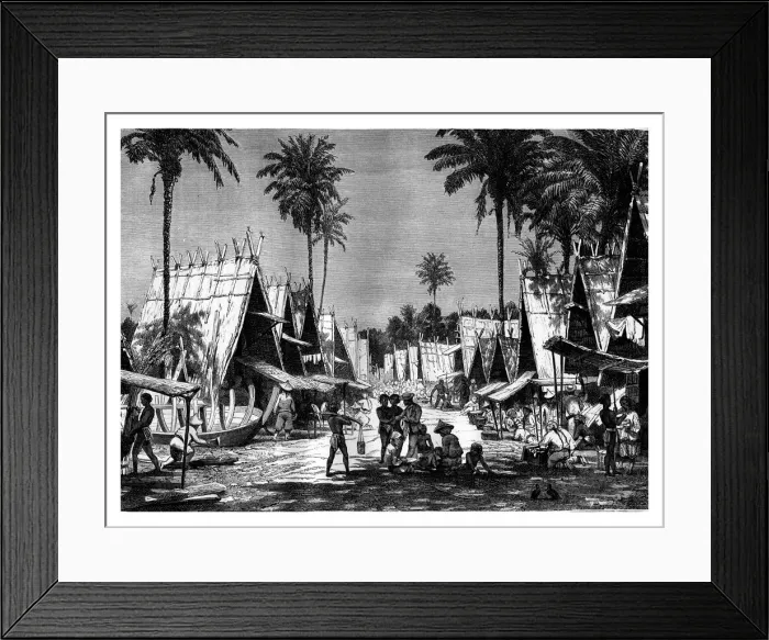 Framed Print : A Walk in the Arou Islands, Indonesia, 19th century. Artist: J Moynet Framed Print : A Walk in the Arou Islands, Indonesia, 19th century. Artist: J Moynet
