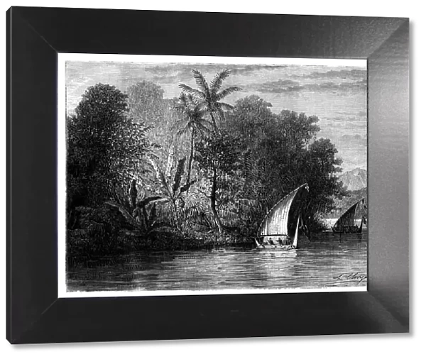 A sight at Celebes, Indonesia, 19th century. Artist: Hubert Clerget