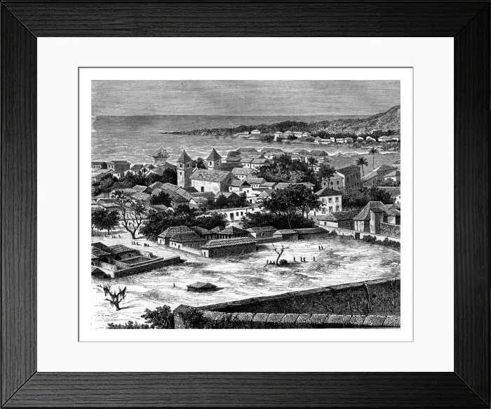 Framed Print : Sao Paulo, Luanda, Angola, 19th century. Artist: Alexandre de Bar Framed Print : Sao Paulo, Luanda, Angola, 19th century. Artist: Alexandre de Bar