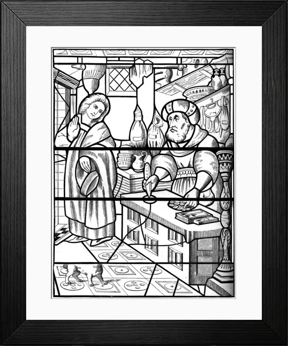 Framed Print : Legend of the Jew of Rue des Billettes, Paris, piercing holy wafer with his knife, 14th century, (18 Framed Print : Legend of the Jew of Rue des Billettes, Paris, piercing holy wafer with his knife, 14th century, (18