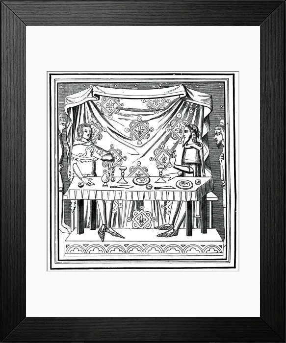 Framed Print : Louis of Taranto instituting the Order of the Holy Ghost, 14th century, (1870) Framed Print : Louis of Taranto instituting the Order of the Holy Ghost, 14th century, (1870)