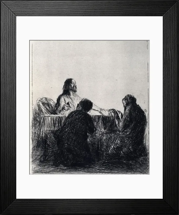 Framed Print : Breaking of the Bread, 1925. Artist: Jean Louis Forain Framed Print : Breaking of the Bread, 1925. Artist: Jean Louis Forain