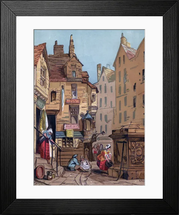 Framed Print : The house of John Knox, Edinburgh, 19th century. Artist: Edwin Jewitt Framed Print : The house of John Knox, Edinburgh, 19th century. Artist: Edwin Jewitt