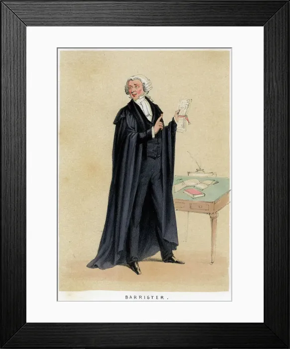 Framed Print : Barrister, 1855 Framed Print : Barrister, 1855