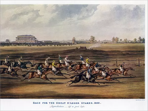 Race for the Great St Leger Stakes, 1836. Artist: Harris