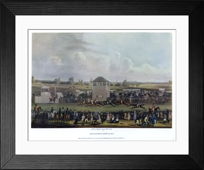 Framed Print : Ascot Heath Races. Artist: James Pollard Framed Print : Ascot Heath Races. Artist: James Pollard