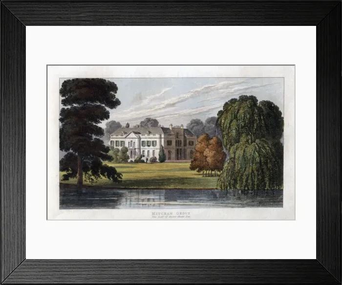 Framed Print : Mitcham Grove, Surrey, the seat of Henry Hoare, c1827 Framed Print : Mitcham Grove, Surrey, the seat of Henry Hoare, c1827