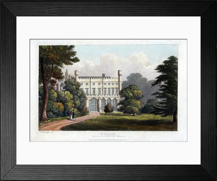 Framed Print : Wonham, Surrey, seat of Lord Templeton, c1827 Framed Print : Wonham, Surrey, seat of Lord Templeton, c1827