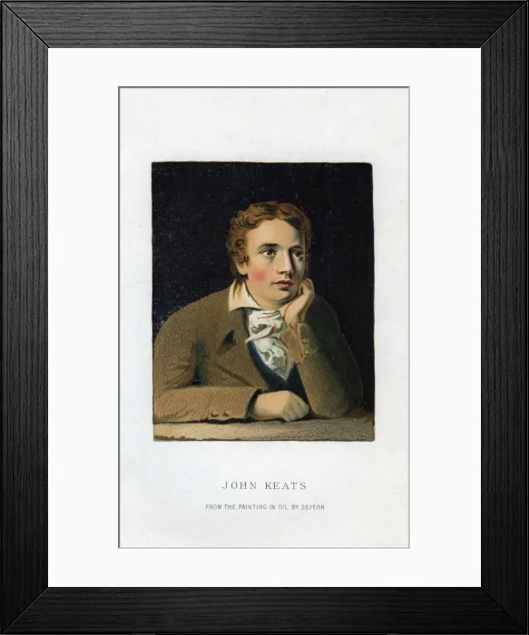 Framed Print : John Keats, English poet, 19th century Framed Print : John Keats, English poet, 19th century