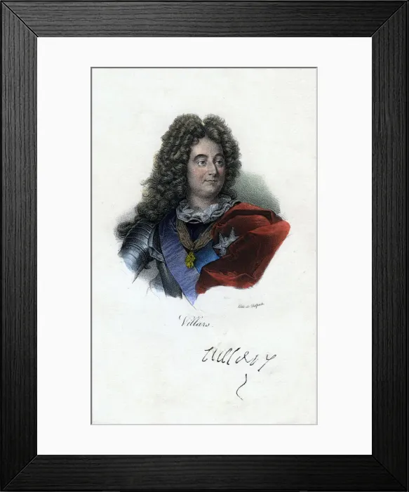 Framed Print : Claude Louis Hector de Villars, French general, (c19th century). Artist: Delpech Framed Print : Claude Louis Hector de Villars, French general, (c19th century). Artist: Delpech