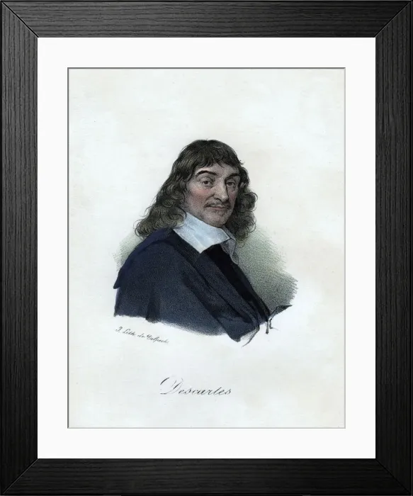 Framed Print : Rene Descartes, French philosopher, mathematician, and scientist, (c19th century). Artist: Delpech Framed Print : Rene Descartes, French philosopher, mathematician, and scientist, (c19th century). Artist: Delpech