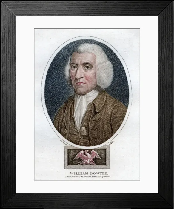 Framed Print : William Bowyer, 18th century English printer and literary editor, (1800). Artist: J Chapman Framed Print : William Bowyer, 18th century English printer and literary editor, (1800). Artist: J Chapman