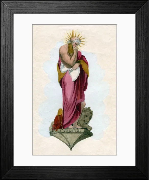 Framed Print : St Jerome. Artist: E Price Framed Print : St Jerome. Artist: E Price