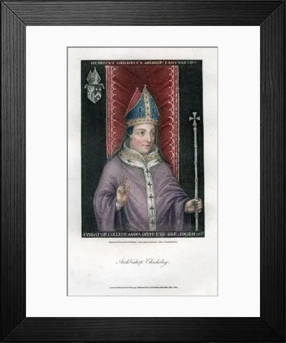 Framed Print : Henry Chicheley, Archbishop of Canterbury, (1805) Framed Print : Henry Chicheley, Archbishop of Canterbury, (1805)