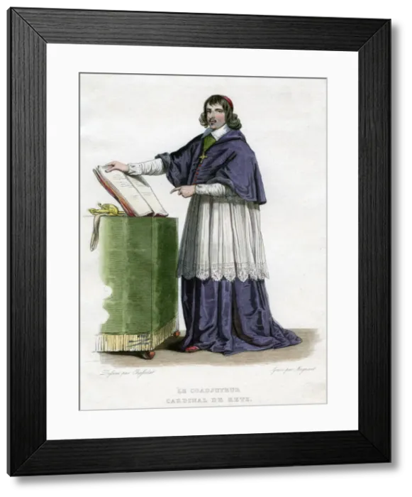 Framed Print : Jean Francois Paul de Gondi, Cardinal de Retz, 17th century French churchman and agitatorArtist: A Migneret Framed Print : Jean Francois Paul de Gondi, Cardinal de Retz, 17th century French churchman and agitatorArtist: A Migneret