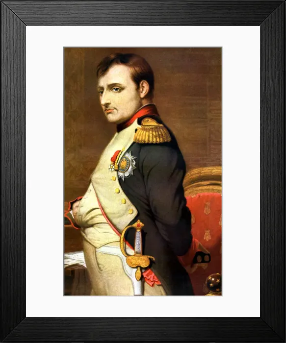 Framed Print : Napoleon Bonaparte, French general and Emperor. Artist: Paul Delaroche Framed Print : Napoleon Bonaparte, French general and Emperor. Artist: Paul Delaroche