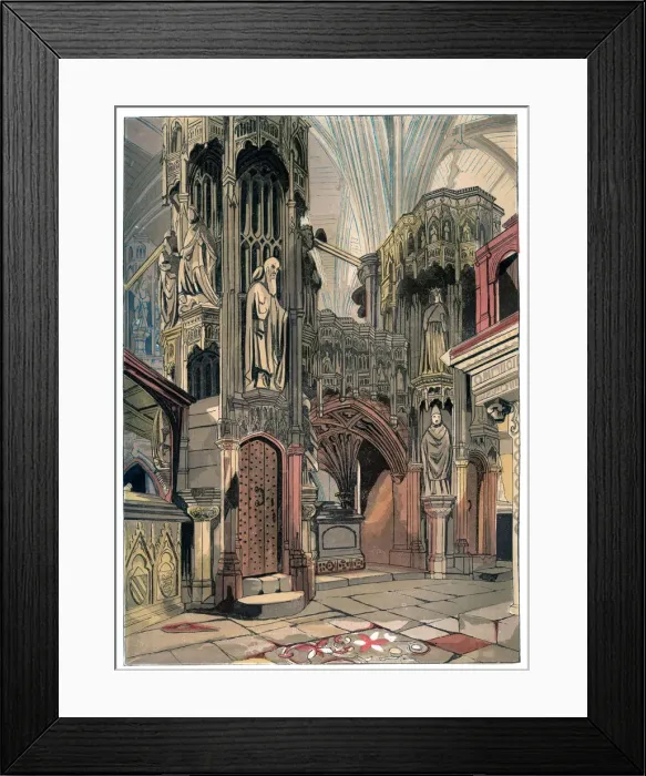 Framed Print : Shrine of Henry V, Westminster Abbey, London, c1850 Framed Print : Shrine of Henry V, Westminster Abbey, London, c1850