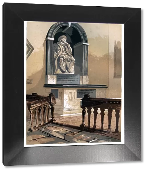 Monument to Francis Bacon, in St Michaels Church near St Albans, Hertfordshire, c1850