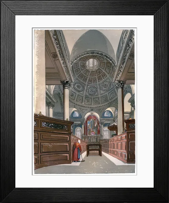 Framed Print : St Stephens, Walbrook, c1850 Framed Print : St Stephens, Walbrook, c1850