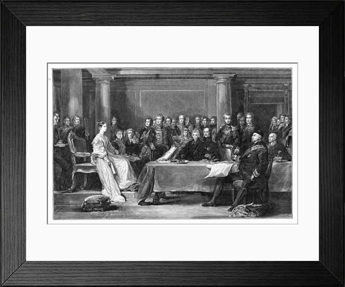Framed Print : Queen Victorias first council, c1837 Framed Print : Queen Victorias first council, c1837