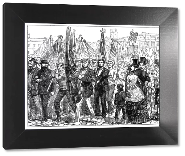 Demonstration of sailors, 19th century, (1900)