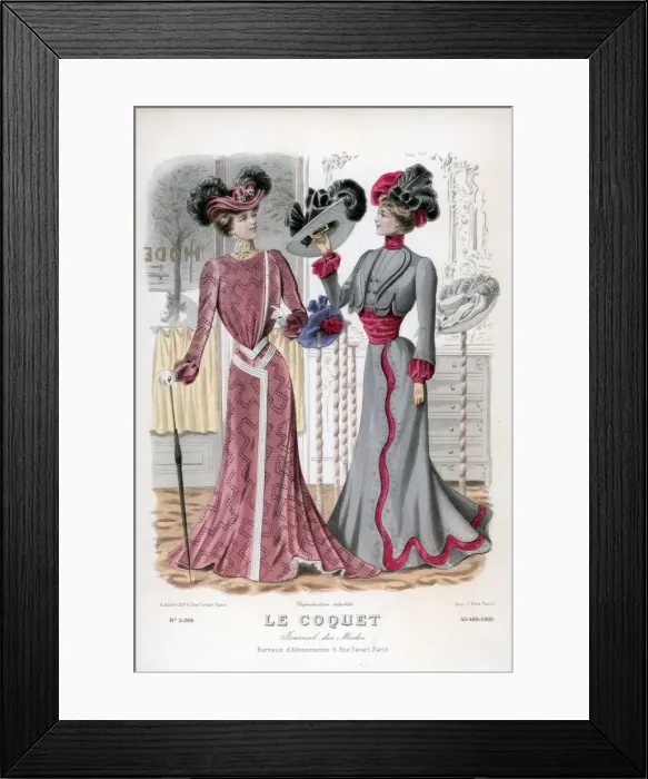 Framed Print : Ladies fashions, late 19th century Framed Print : Ladies fashions, late 19th century