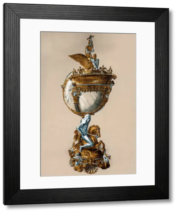 Framed Print : The Nautilus shell, 19th century. Artist: Charles James Richardson Framed Print : The Nautilus shell, 19th century. Artist: Charles James Richardson