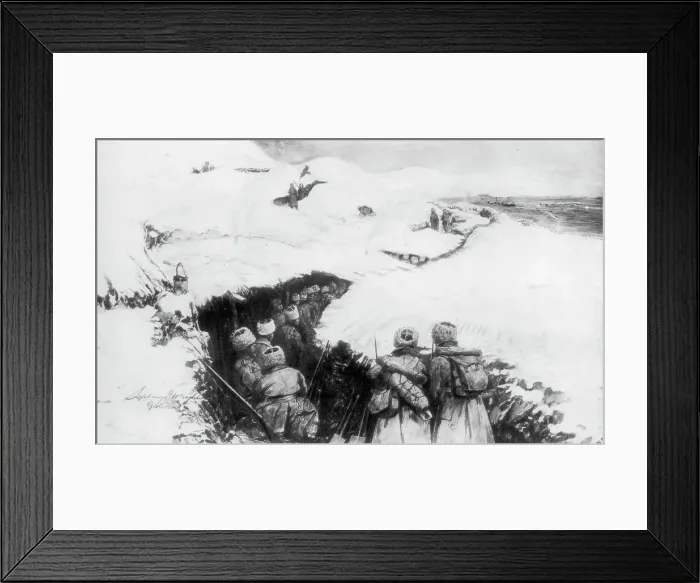 Framed Print : Russian trenches in the mountains of Galicia, World War I, 1915, (1929). Artist: Stuff Framed Print : Russian trenches in the mountains of Galicia, World War I, 1915, (1929). Artist: Stuff