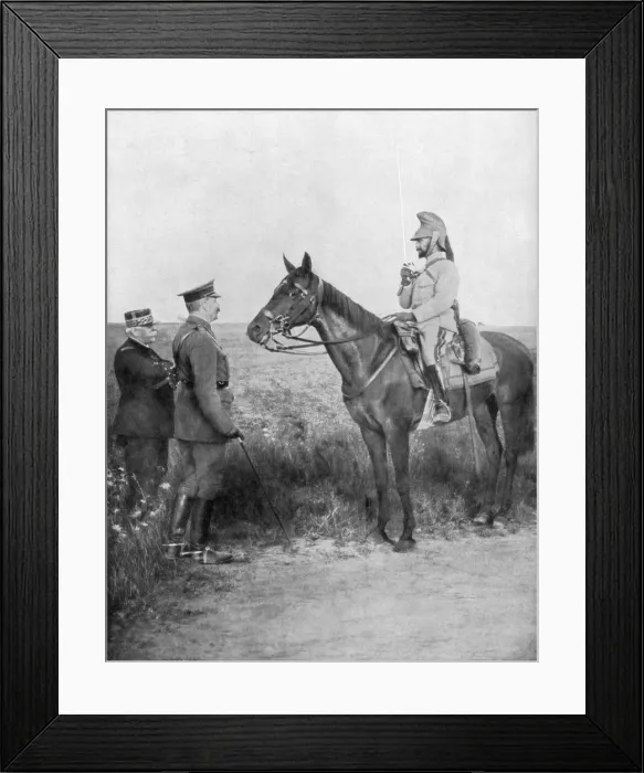 Framed Print : Joseph Joffre, Lord Kitchener and General Baratier, France, World War I, 16 August 1915 Framed Print : Joseph Joffre, Lord Kitchener and General Baratier, France, World War I, 16 August 1915