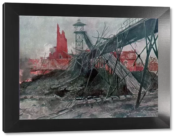 The Mines of Lievin: Calonne Pit, Artois, France, World War I, 1915. Artist: Francois Flameng